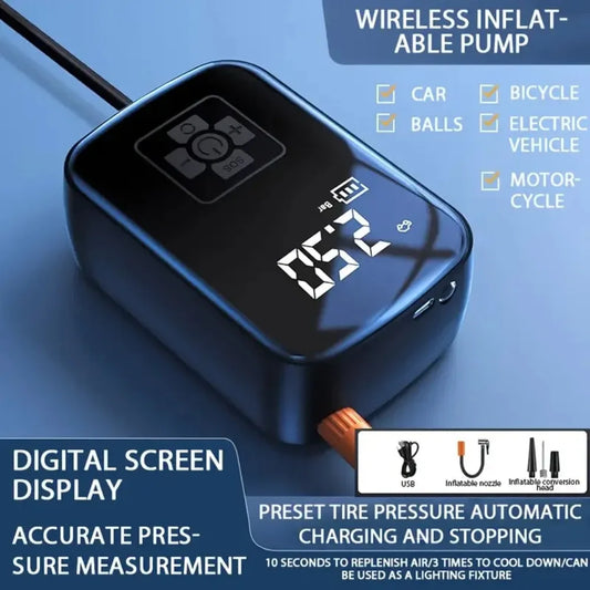 Rechargeable Wireless Car Air Pump Electric Tire Inflator Pump for Motorcycle Bicycle Boat AUTO Tyre Balls Inflatable