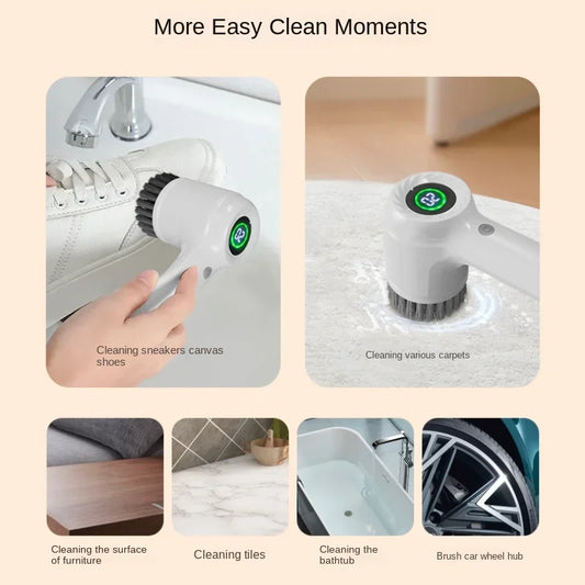 5-in-1 Electric Handheld Rotating Cleaning Brush