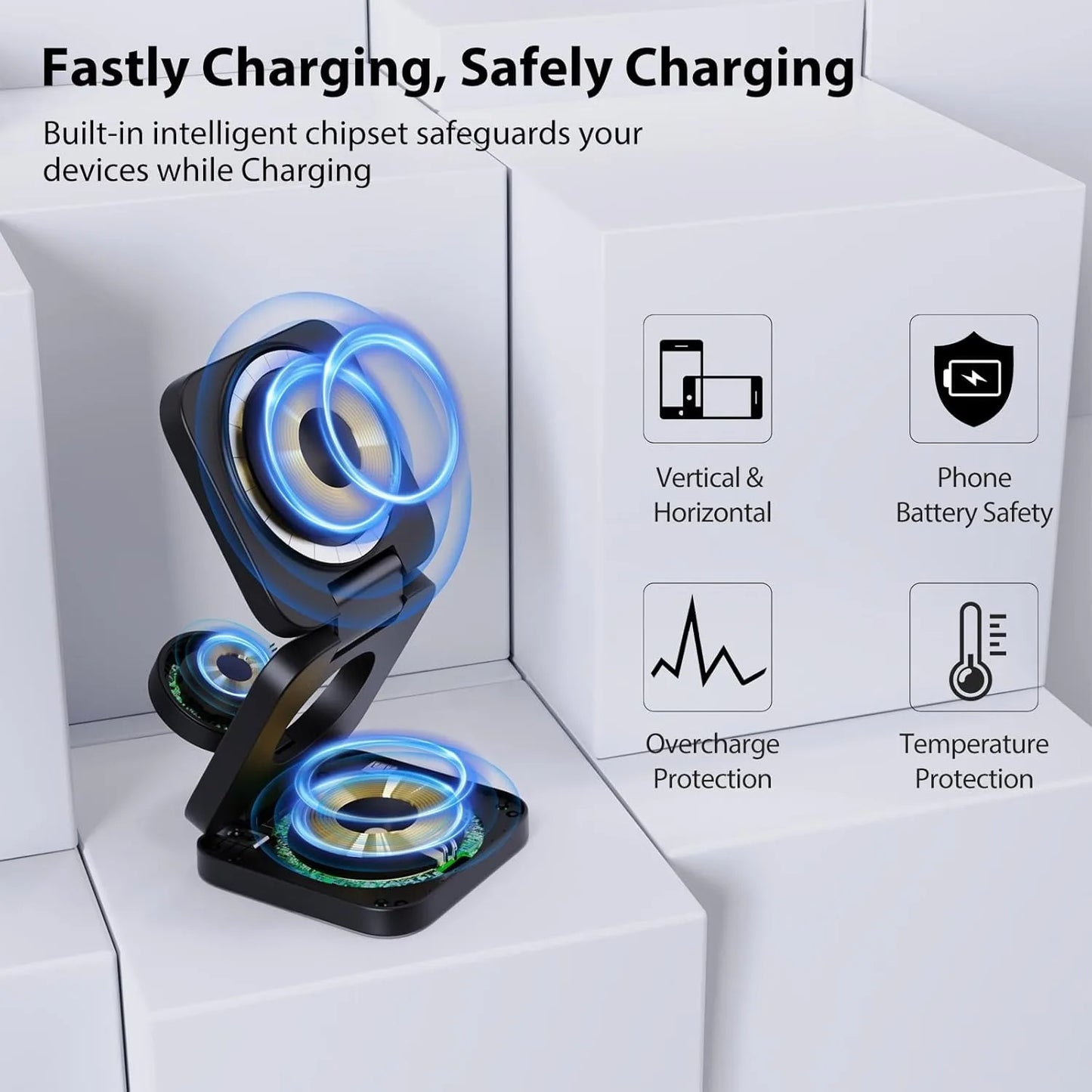 Magnetic Foldable 3 in 1 Charger for iPhone