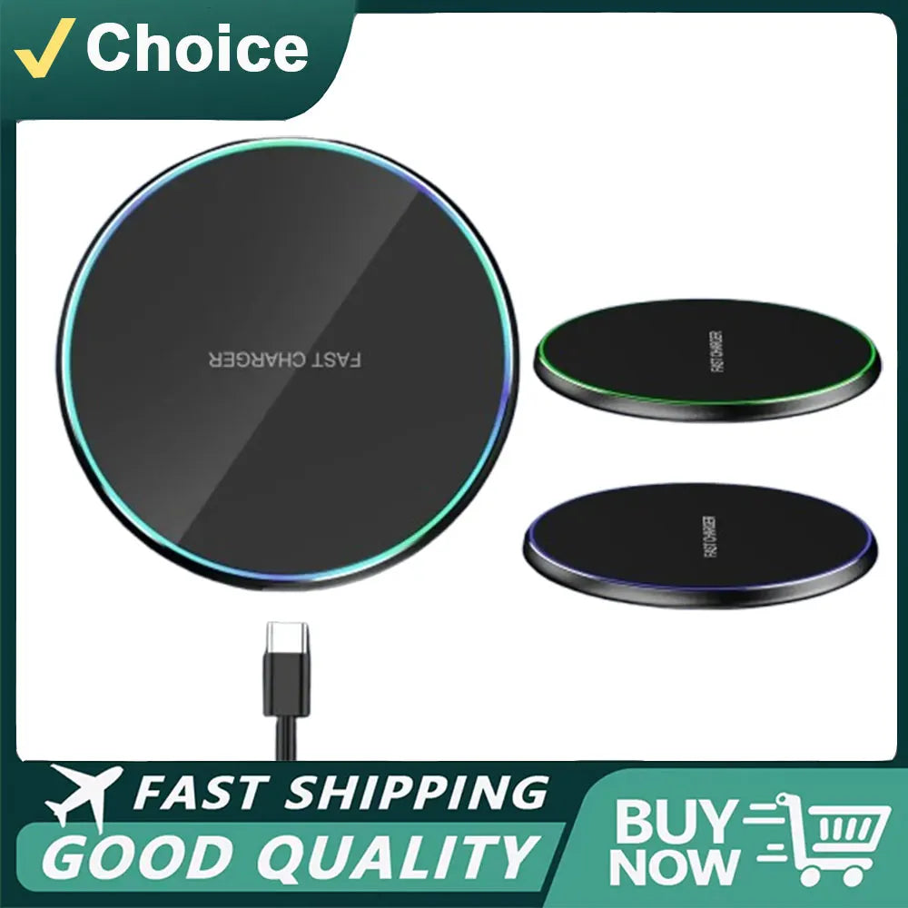 Mini LED Wireless Charger Pad for iPhone & Samsung