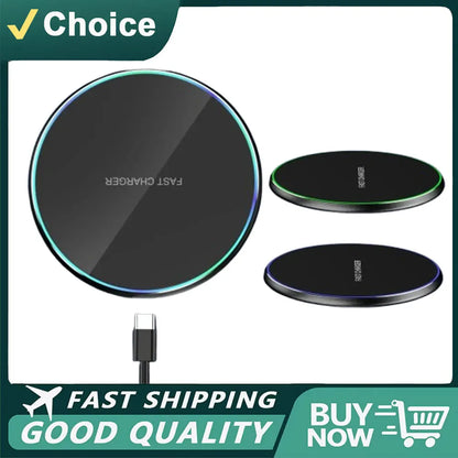 Mini LED Wireless Charger Pad for iPhone & Samsung