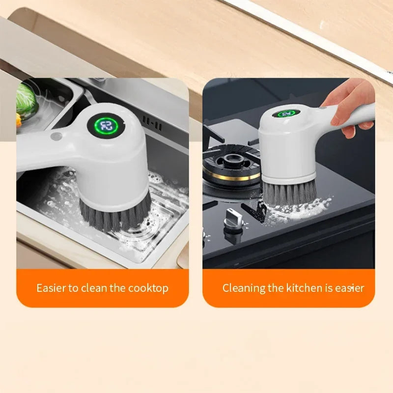 5-in-1 Electric Handheld Rotating Cleaning Brush