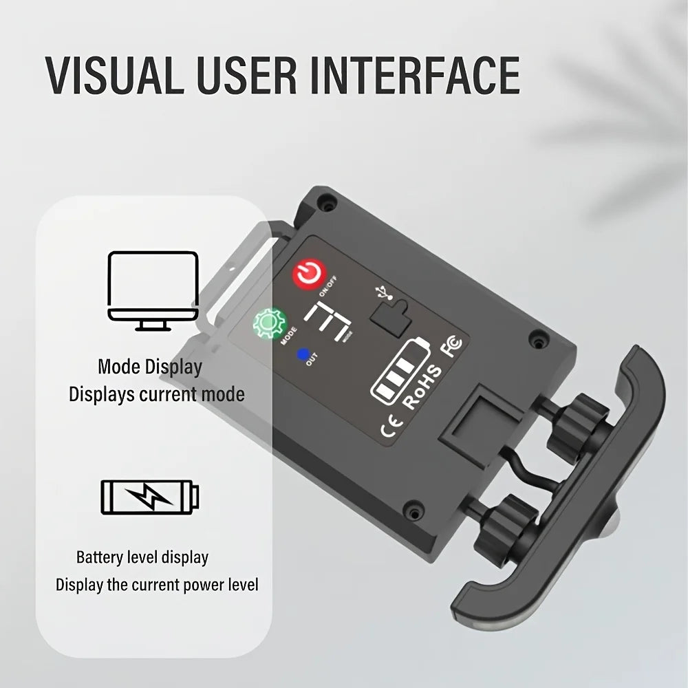 Smart Outdoor Solar Clip Light with Motion Sensor Induction, Adjustable Angle and Power Mode Display