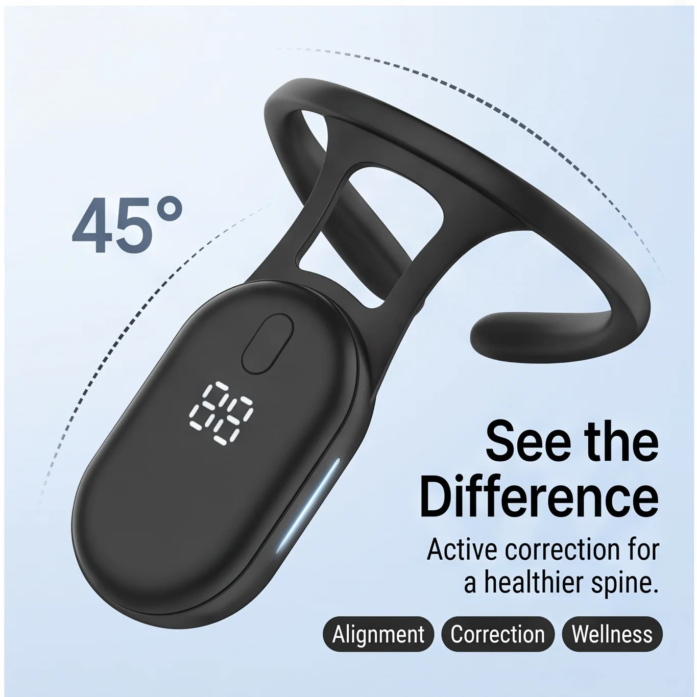 Smart Micro-Vibration Posture Reminder Device – Spinal Alignment Tool with Real-Time Alert for Adults & Kids