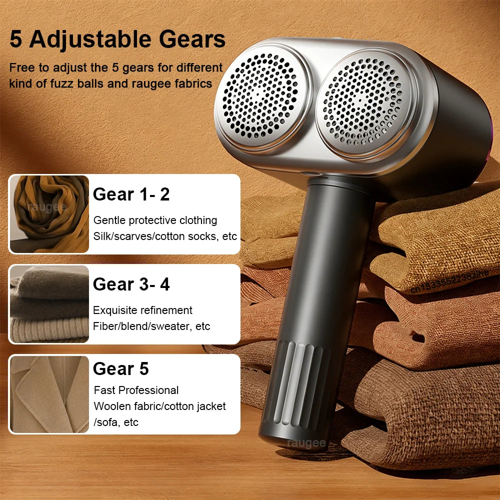 Clothes Lint Remover Electric Hair Ball Trimmer USB Lint Shaver With Double Motor High-Speed Clothes Pellet Fluff Remover