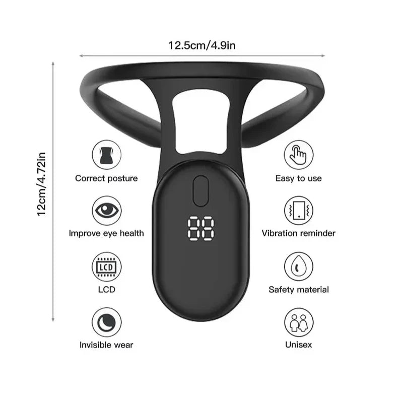 Smart Posture Corrector Miicro Vibration Posture Training Reminder Sensor Back Posture Neck Hump Corrector for Adult Kids