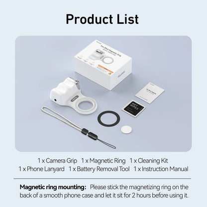 Magnetic Phone Camera Hand Grip with Remote Control