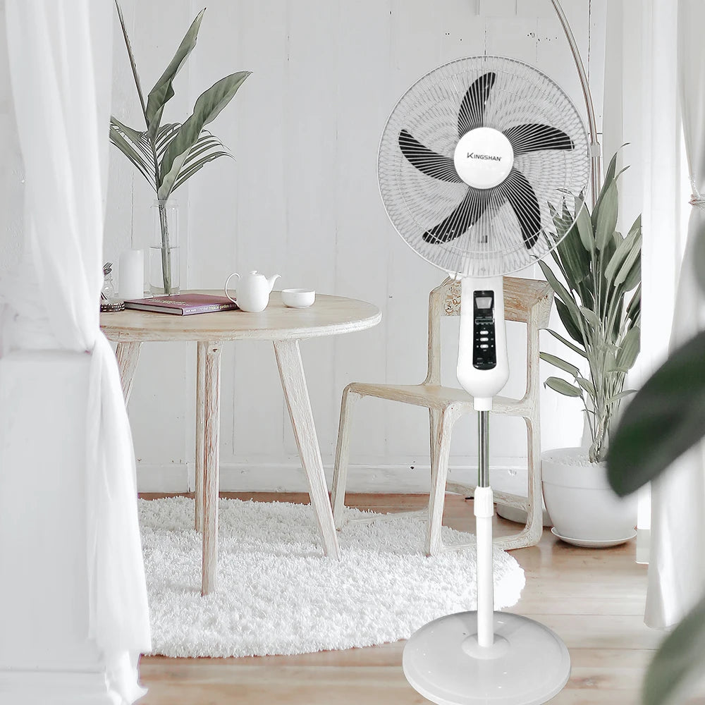 Multifunctional Luxury Home Modern 16 18 Inch Solar Fan Rechargeable Battery Ac Dc Stand Fan High Quality Low Price