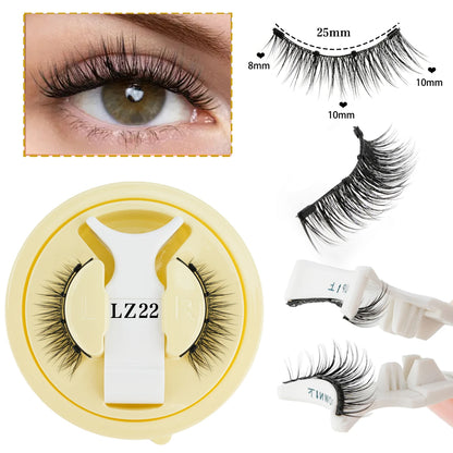 Magnetic Eyelashes 1/2 Pairs Handmade 3D Mink Lashes Reusable False Eyelashes Set Natural Long Fake Eyelash Makeup Tweezers Tool
